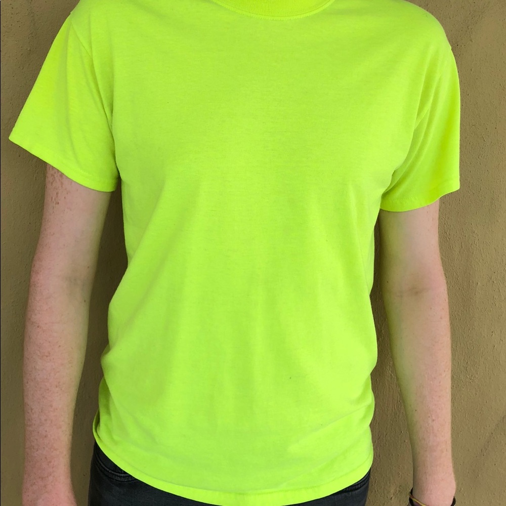 Bright yellow shirt